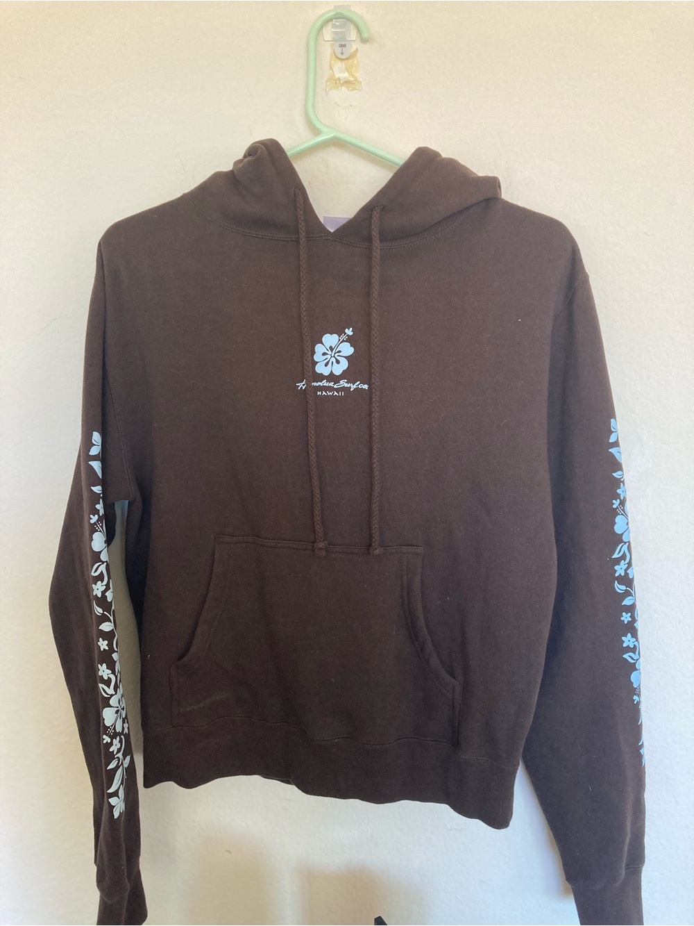 Women's Honolulu Brown Floral-Print Pullover Hoodie